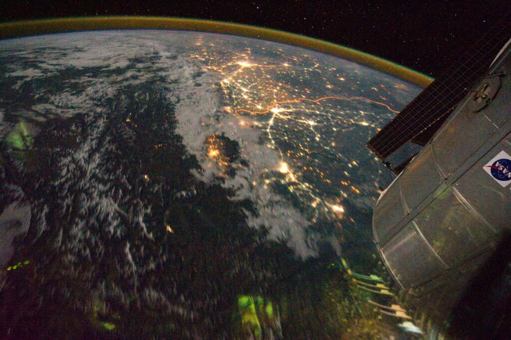 A night time view of India-Pakistan borderlands. : NASA’s Marshall Space Flight Center