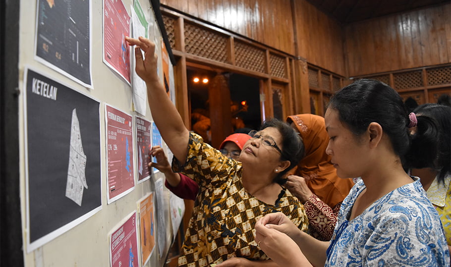 Indonesian women participate in budget making during a local development planning and budgeting forum (Musrenbang) : Yayasan Kota Kita