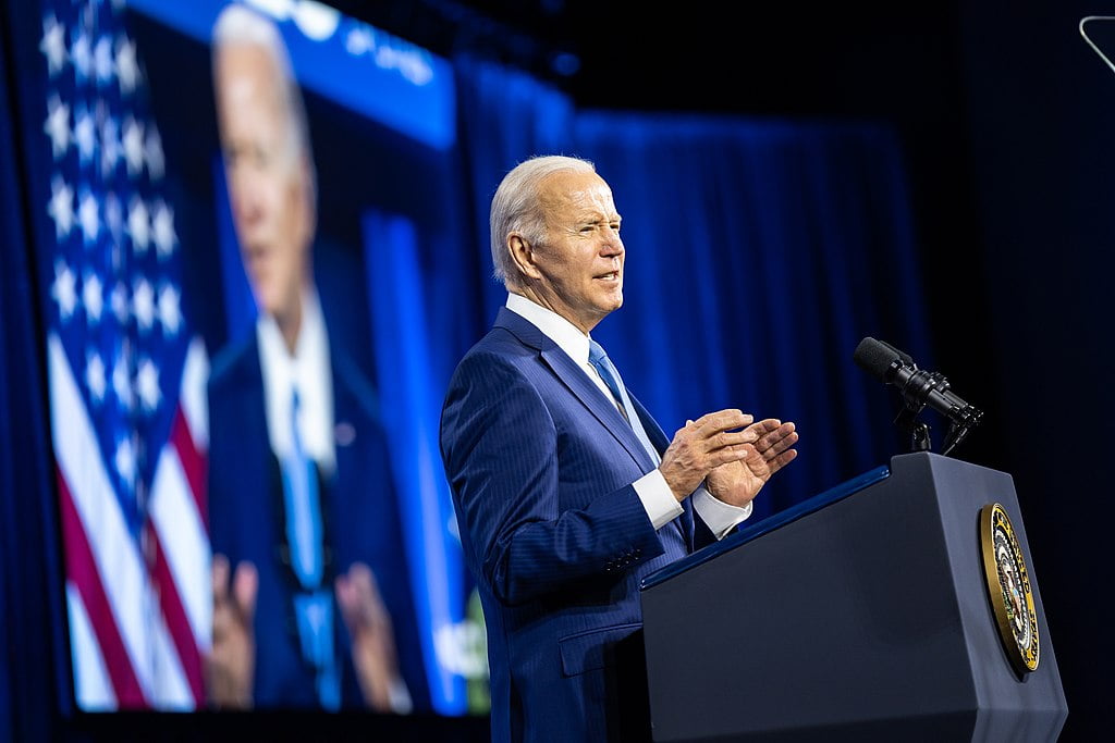 The Biden administration is pushing to deepen regional alliances , but some policies to fortify their technological security may complicate efforts. : Adam Schultz/The White House, Wikimedia Commons