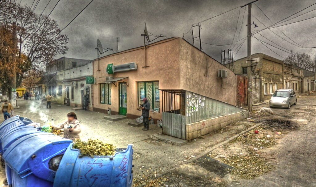 Enhanced Google view of a street in Odessa, Ukraine