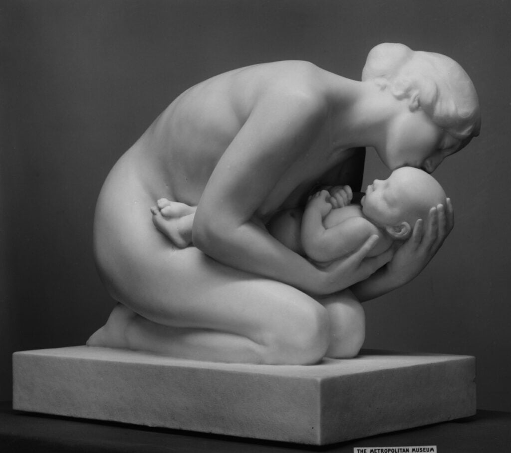 Mother, a sculpture by Arthur Lewin-Funke celebrates an idealised role for women. : Metropolitan Museum of Art. public domain