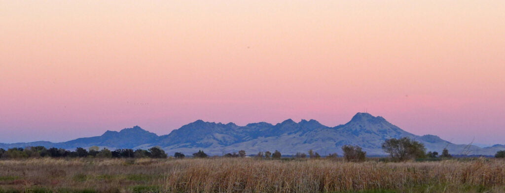 According to the indigenous Plains Miwok creation story, the Sutter Buttes are the source of the ﬁre that burnt the world over. : Picasa CC BY-NC 2.0