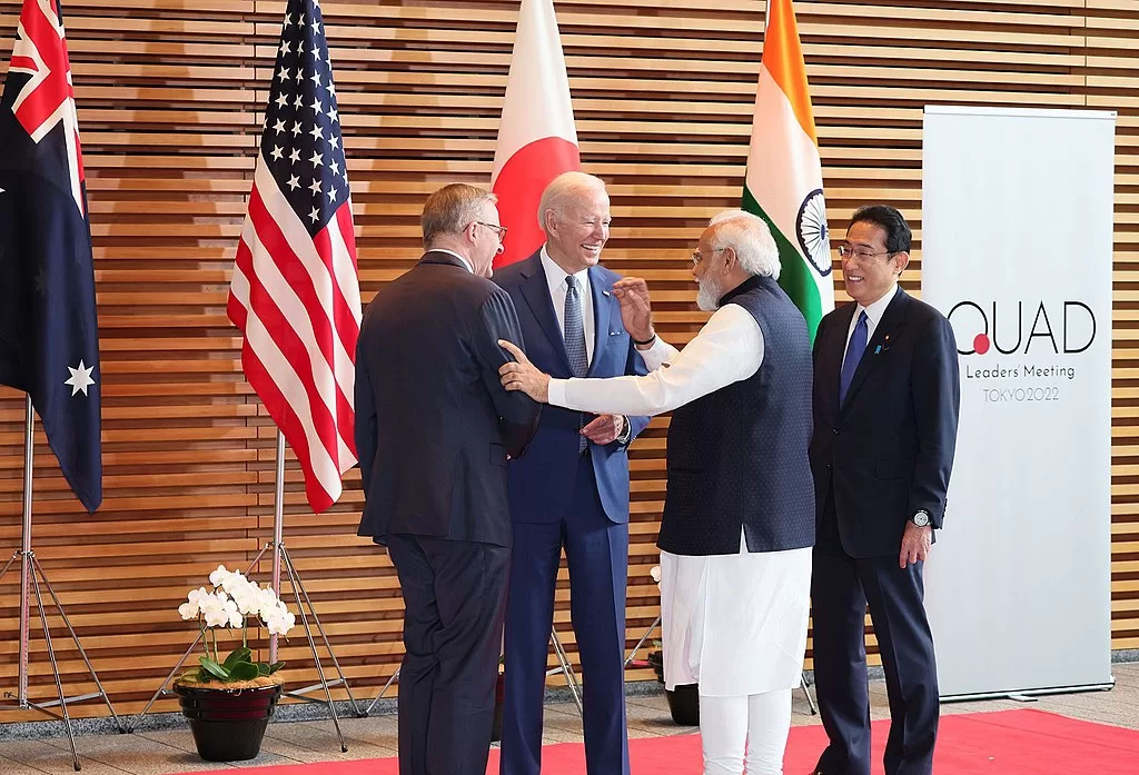US President Joe Biden and Indian Prime Minister Narendra Modi have become closer through the Quad. : 内閣官房内閣広報室, Wikimedia Commons CC BY 4.0
