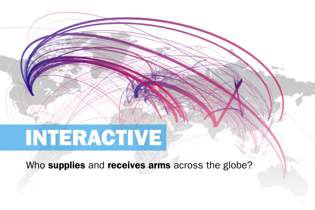 Interactive: who supplies and receives arms across the globe? : James Goldie, 360info CC BY 4.0