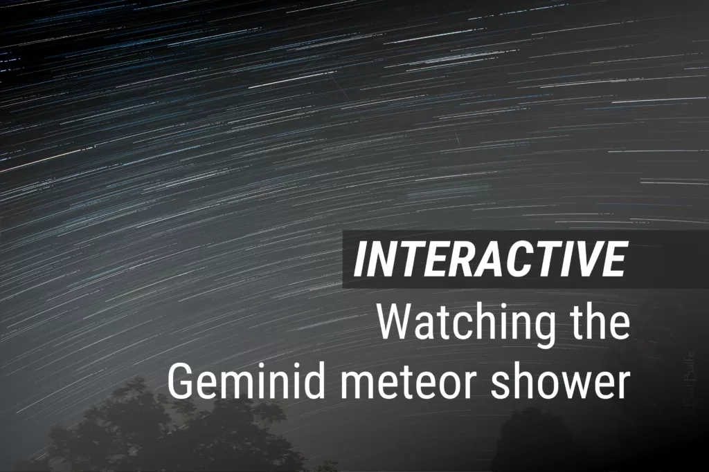 Watching the Geminid meteor shower : Flickr: Paul Balfe; Suzannah Lyons, 360info CC BY 4.0