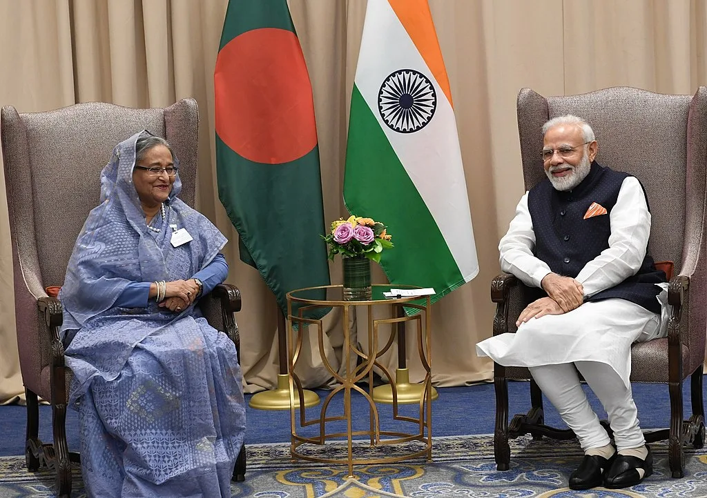 Sheikh Hasina meets Narendra Modi  in New York in 2019. India’ believes the Hasina government understands India’s core security concerns better than the opposition BNP. : Press Information Bureau, Government of India CCBY4.0
