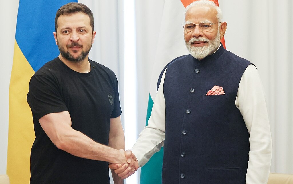 India Prime Minister Narendra Modi’s visit to Kyiv was finalised after he met President Volodymyr Zelenskiy on the sidelines of the G7 Summit in Italy in July. : Prime Minister’s Office (GODL-India) GODL-India via Wikimedia Commons